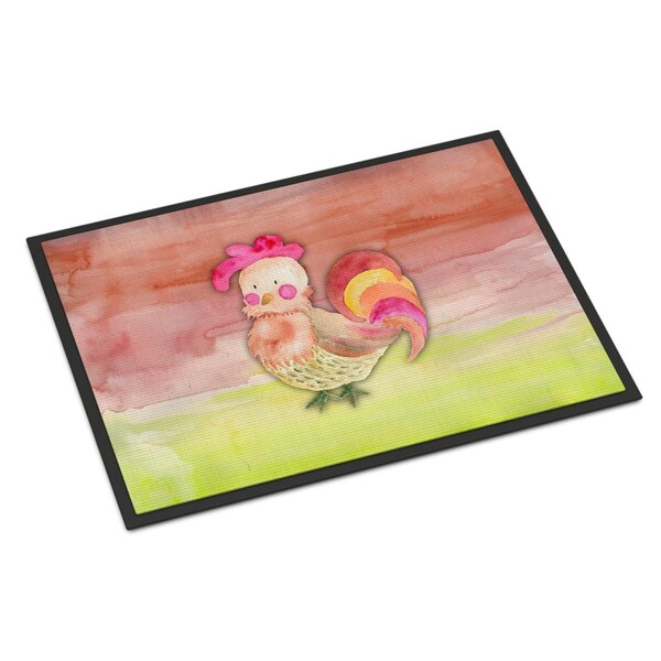 Carolines Treasures 18 x 27 in. Rooster Watercolor Indoor or Outdoor Mat BB7417MAT - main